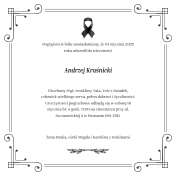 Nekrolog - Andrzej Kraśnicki