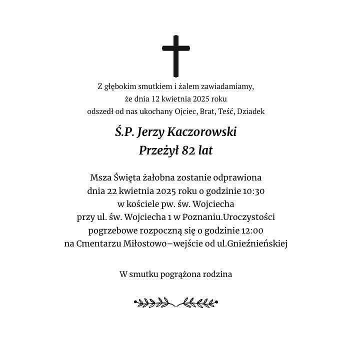 Nekrolog - Jerzy Kaczorowski