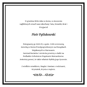Nekrolog - Piotr Pytlakowski
