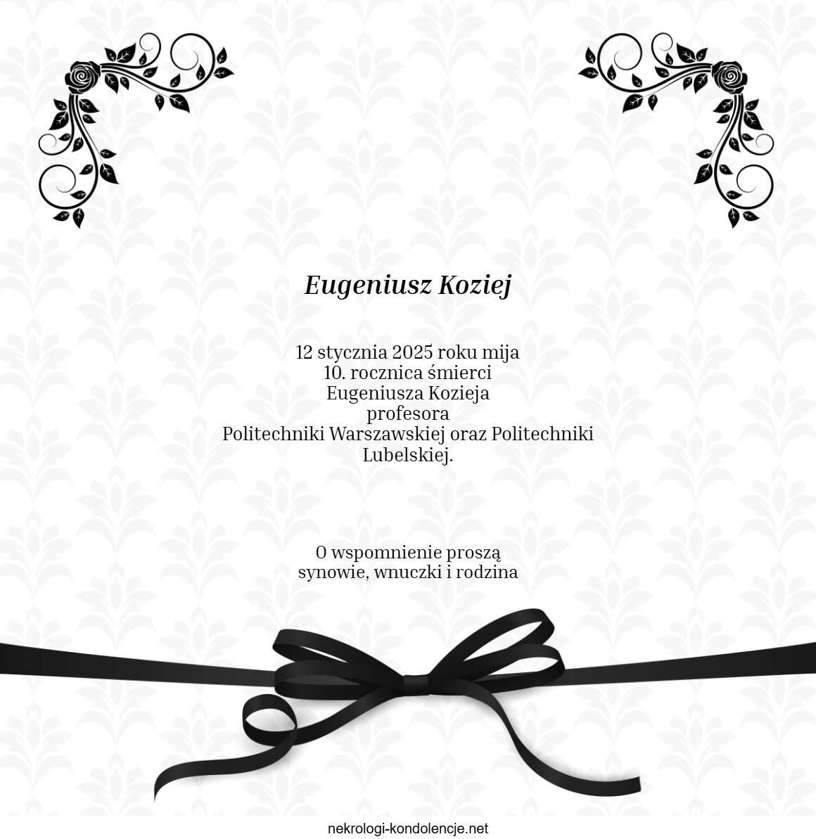 Wspomnienie - Eugeniusz Koziej